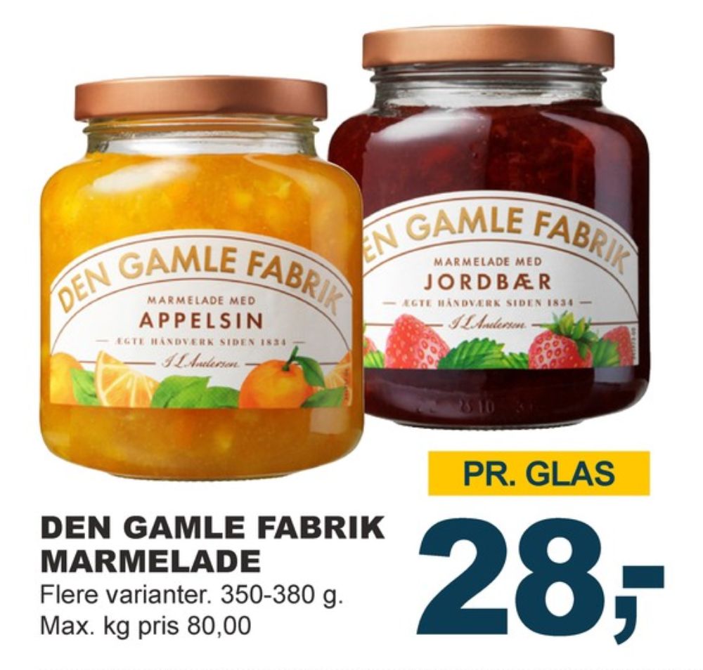 Den Gamle Fabrik, Appelsinmarmelade