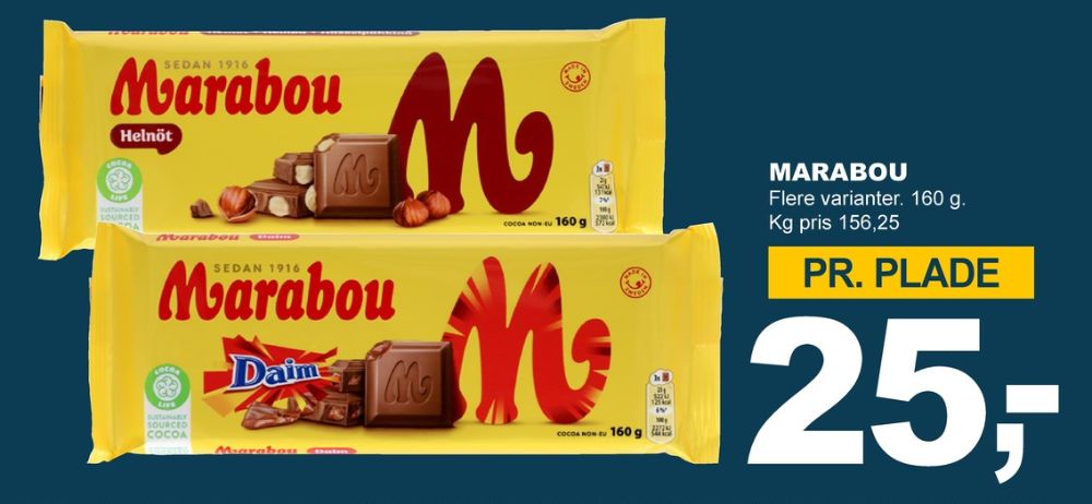 Marabou, Chokoladeplade Helnöt