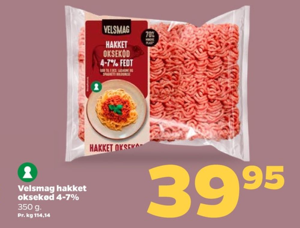 Velsmag, Hakket oksekød 4-7%
