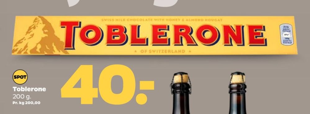 Toblerone Tiny, Chokolade