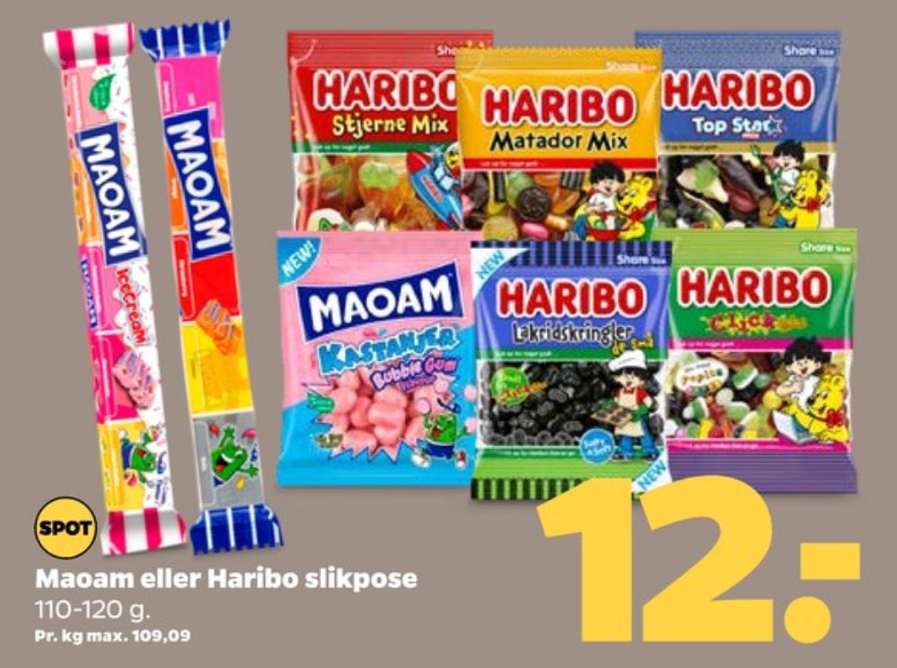 Haribo Lakridskringler, Slikposer