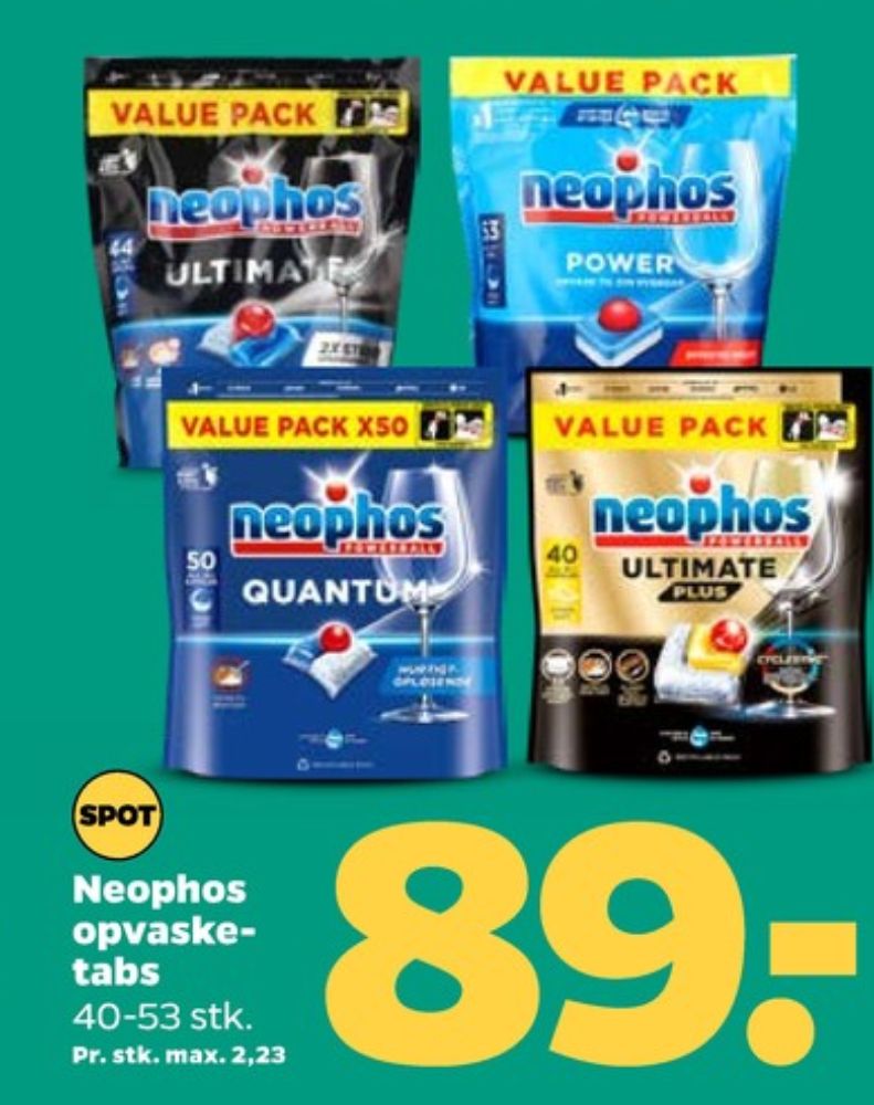 Neophos, Maskinopvask-tabs