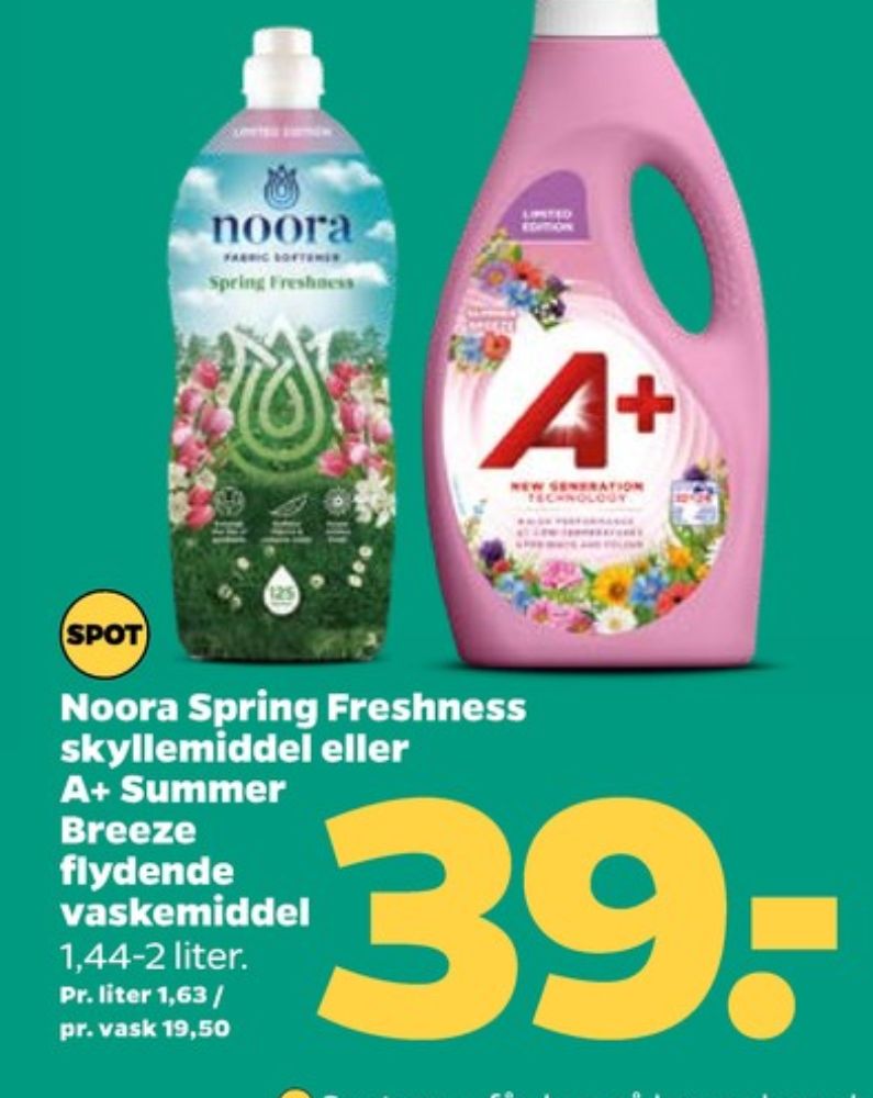 A+, Vaskemiddel-flydende