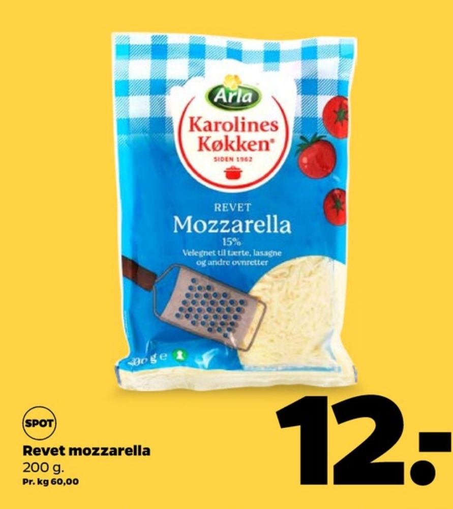 Karolines, Revet ost Mozzarella