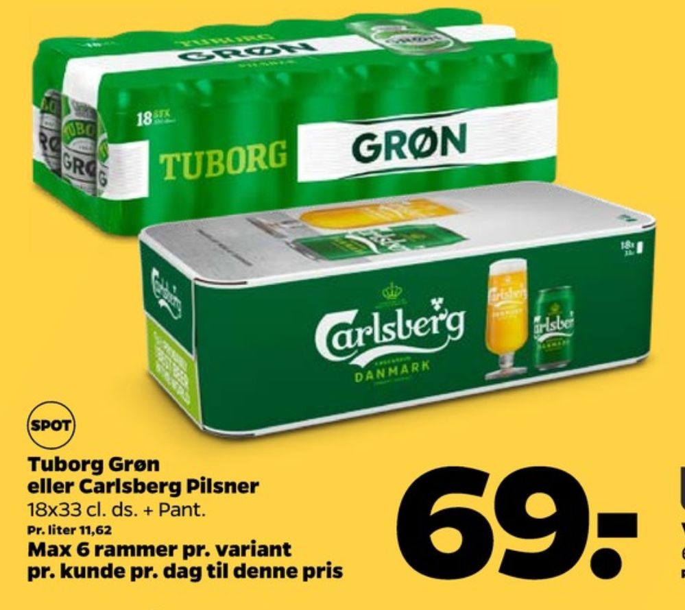 Carlsberg Pilsner, Øl 18 pk.