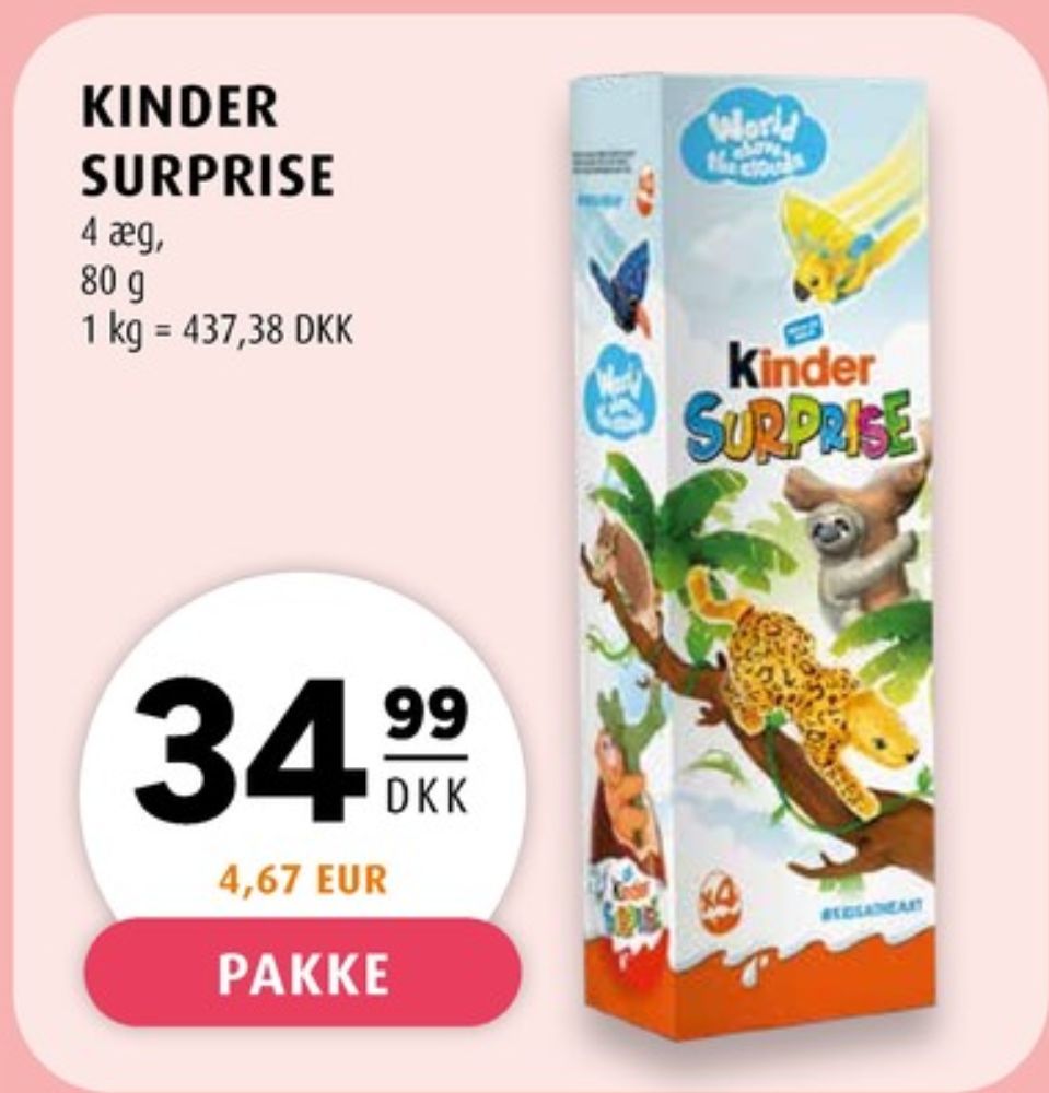 Kinder Surprise, Chokoladeæg