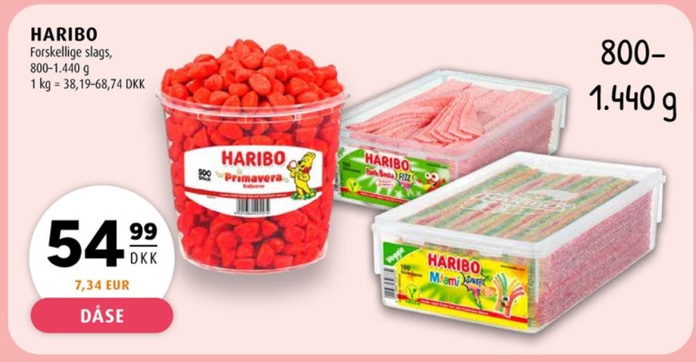 Haribo Primavera Erdbeeren, Slikbøtter