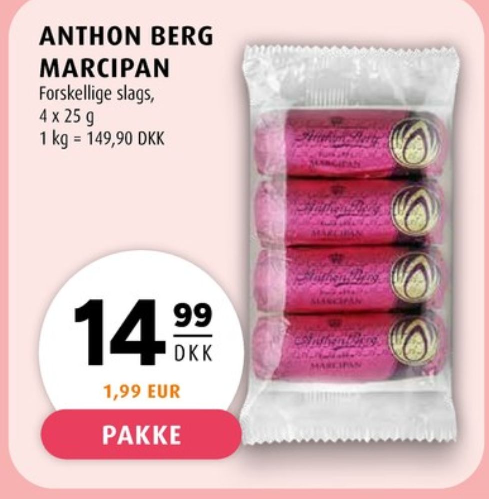 Anthon Berg, Marcipanbrød