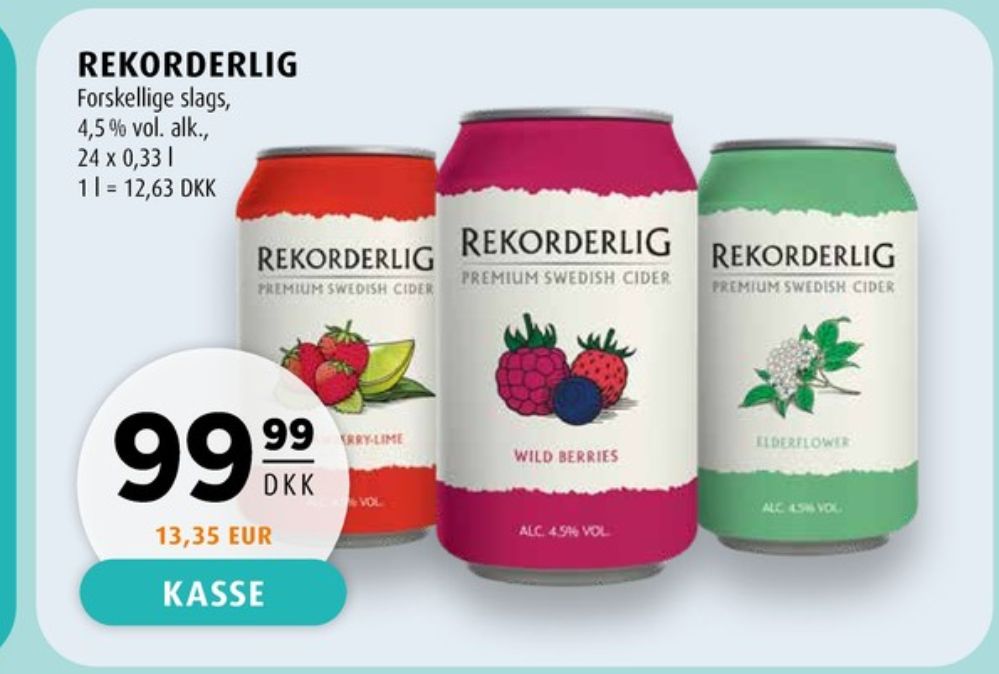 Rekorderlig Elderflower, Elderflower Cider 24 pk.
