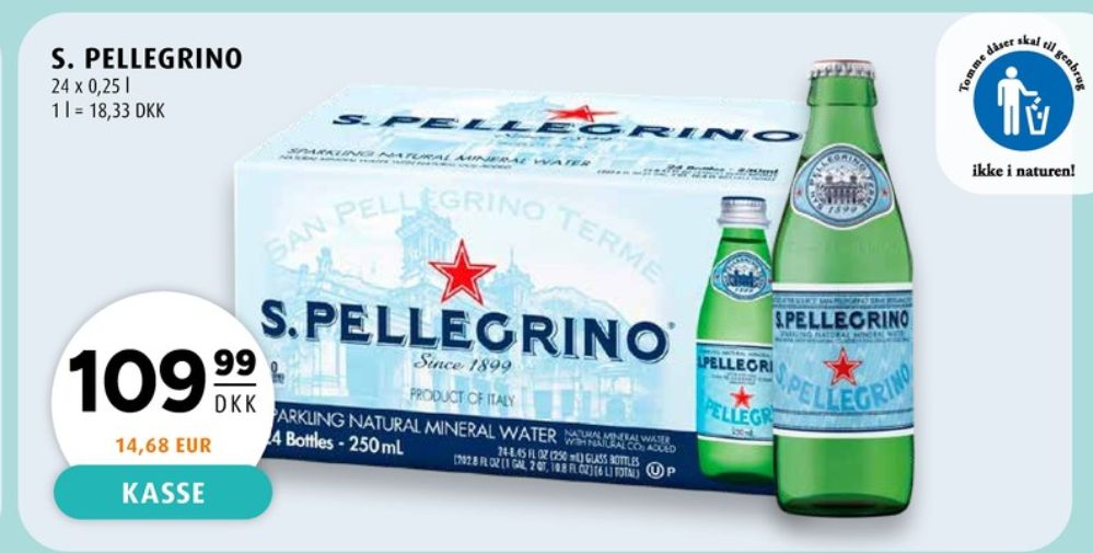 San Pellegrino, Mineralvand med brus 24 pk.