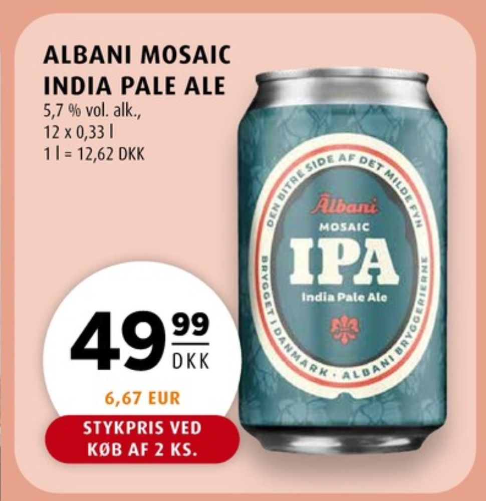 Albani Mosaic IPA, Specialøl 12 pk.