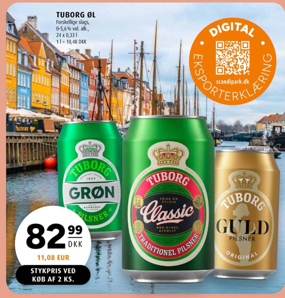 Tuborg Classic, Øl 24 pk.
