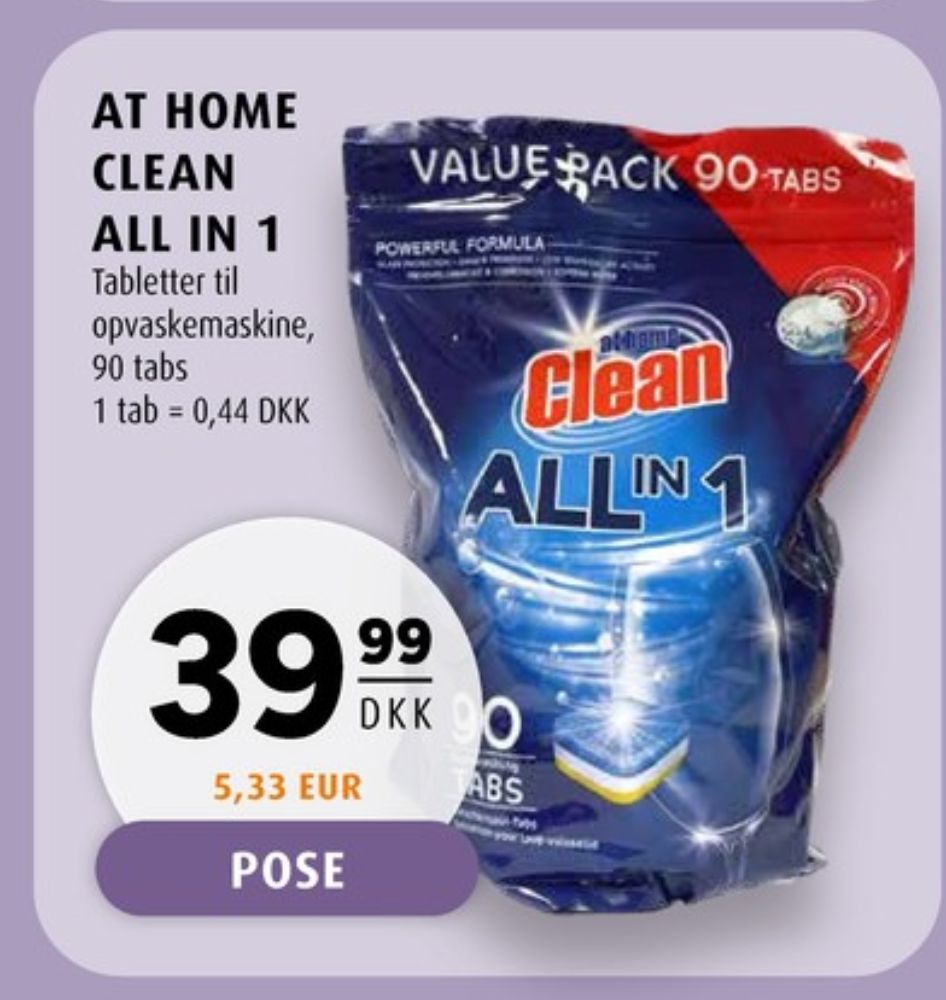 at home CLEAN, Maskinopvask-tabs