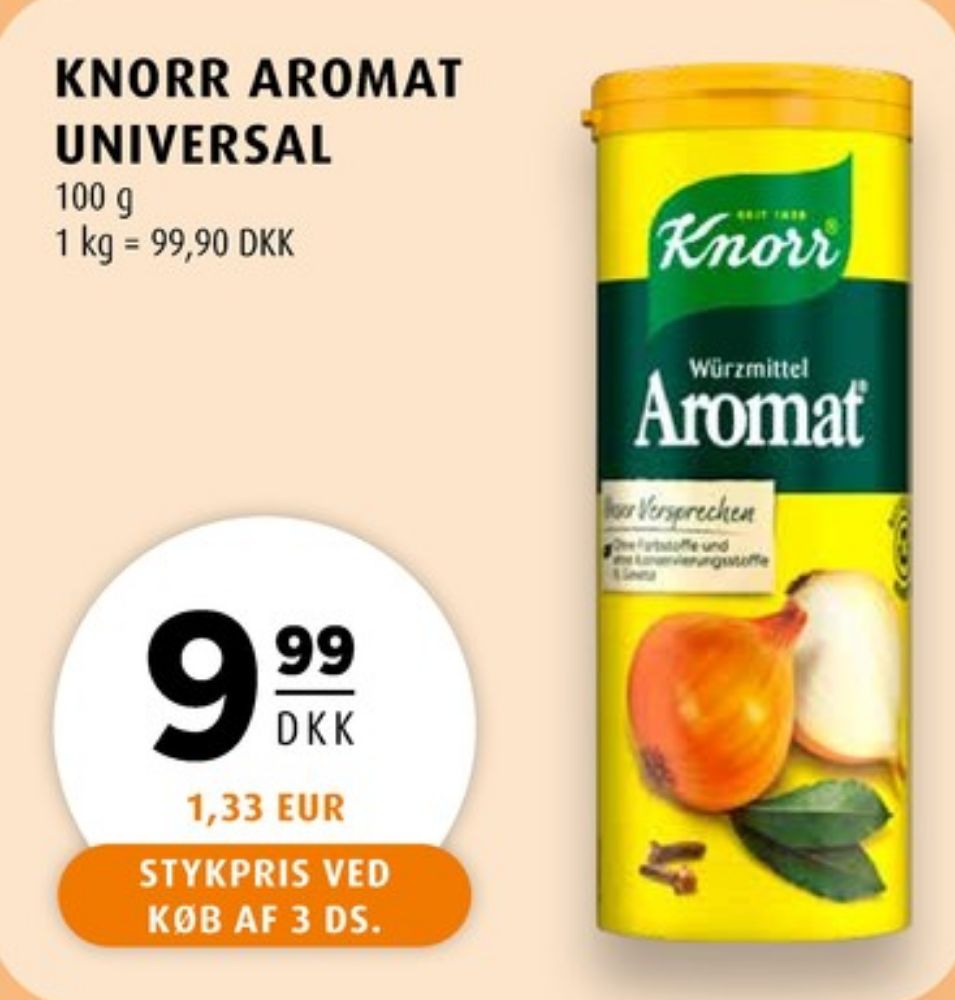 Knorr Aromat, Krydderier