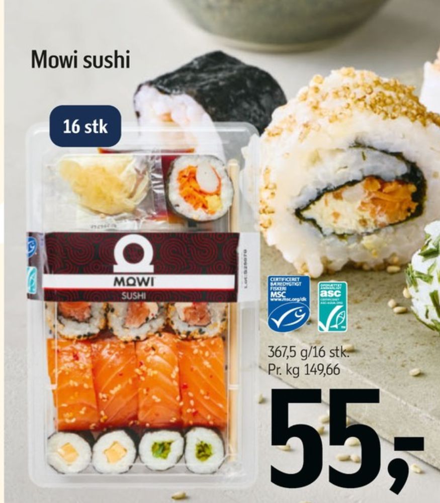 Mowi, Sushi