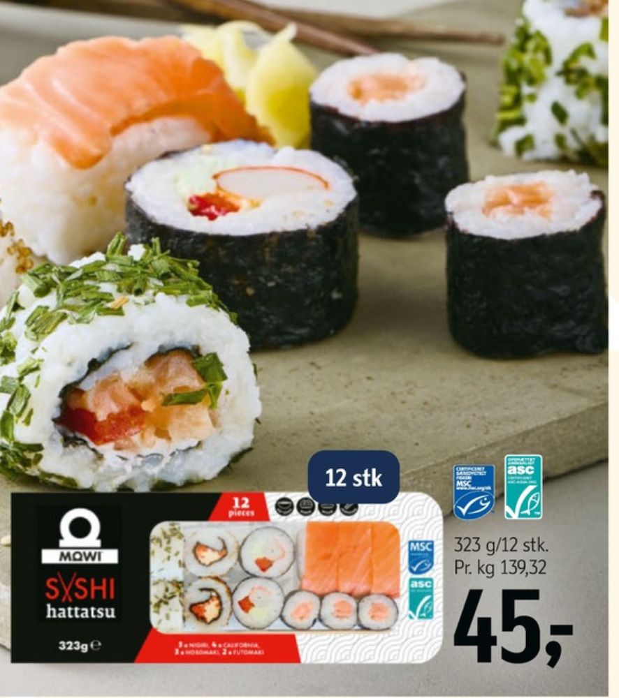 Mowi, Sushi