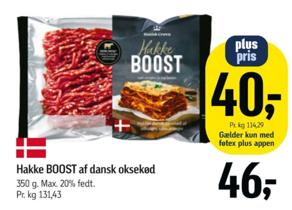Danish Crown Burger Boost, Hakkebøffer