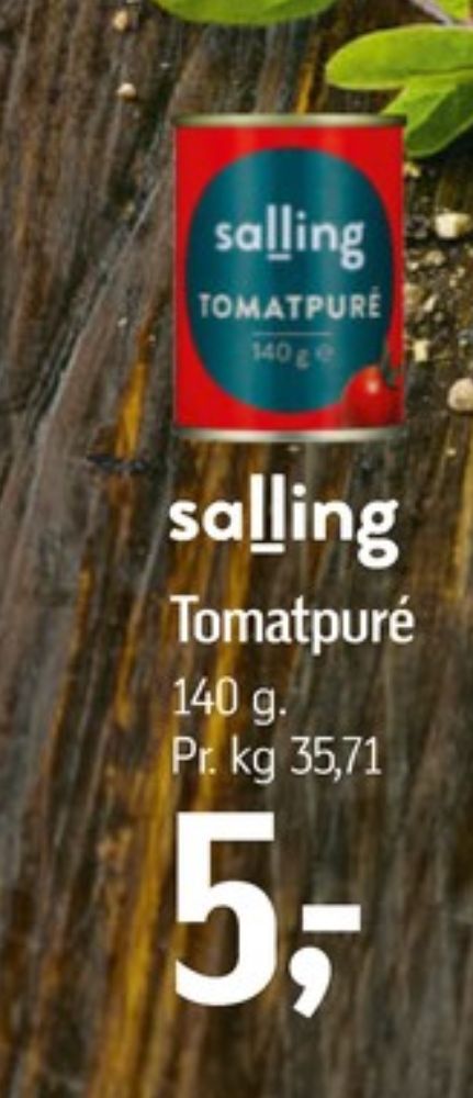 Salling, Tomatpuré