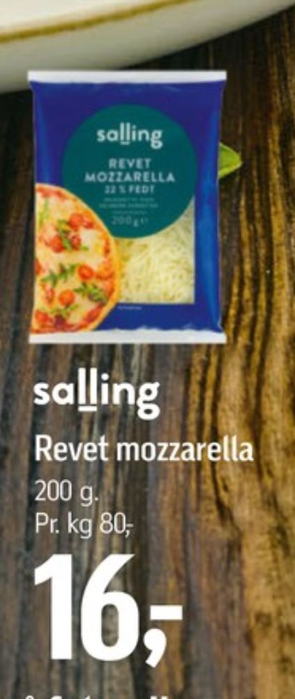 Salling, Revet ost Mozzarella
