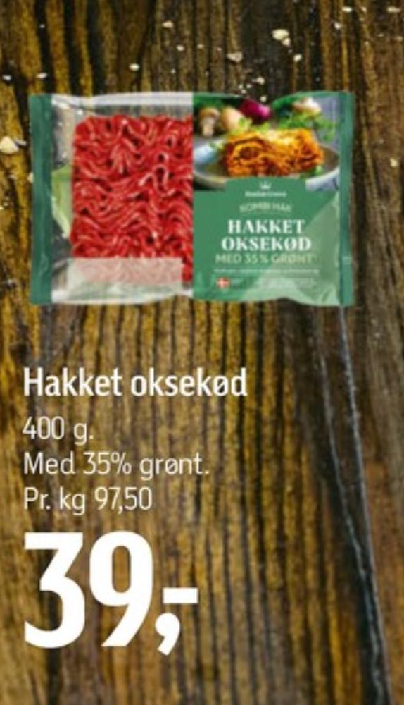 Danish Crown, Hakket Okse og Grønt 35%