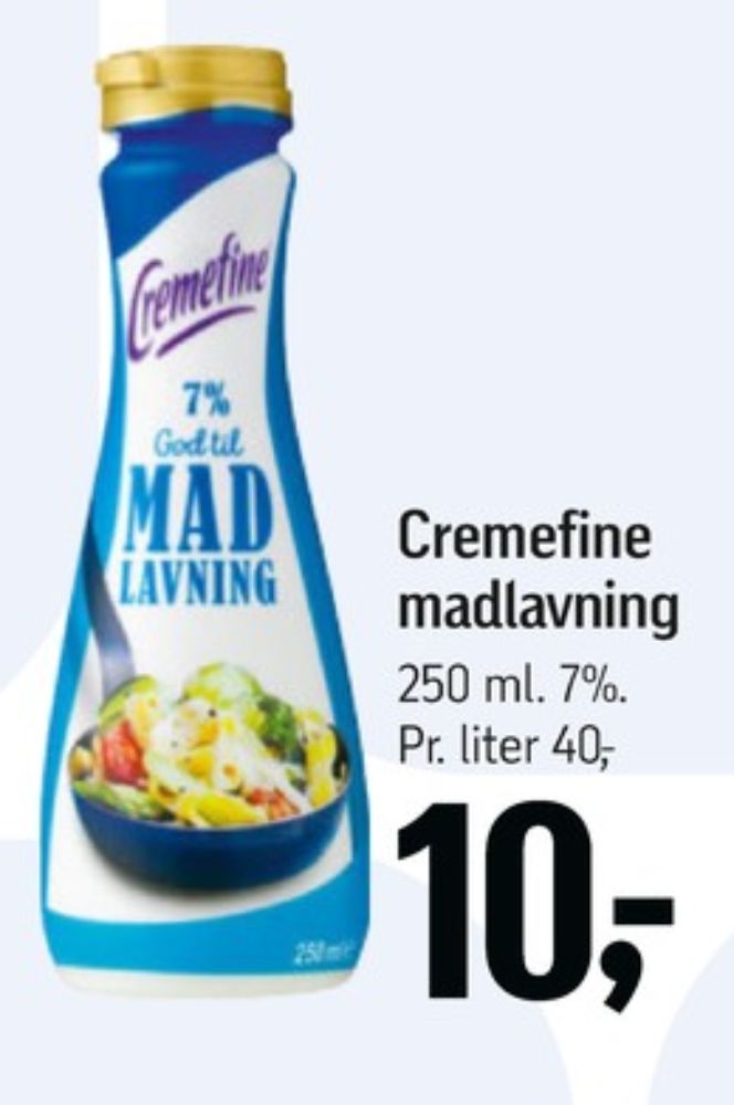 Cremefine, Madlavningsfløde 7 %