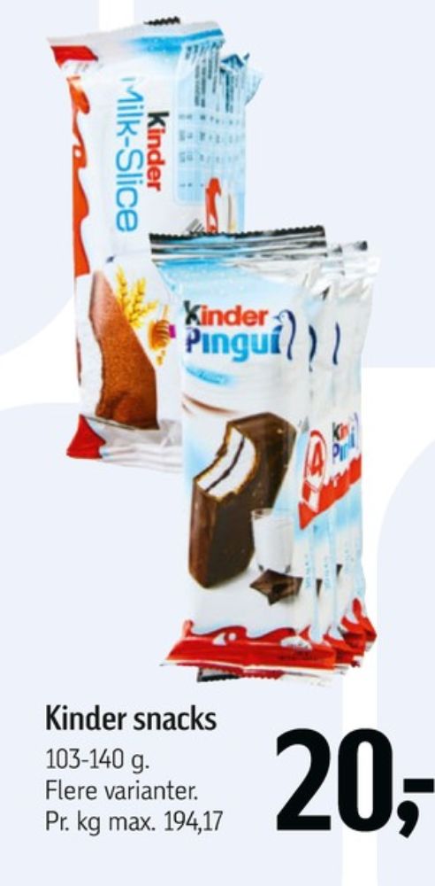 Kinder MilkSlice, Cool Snacks