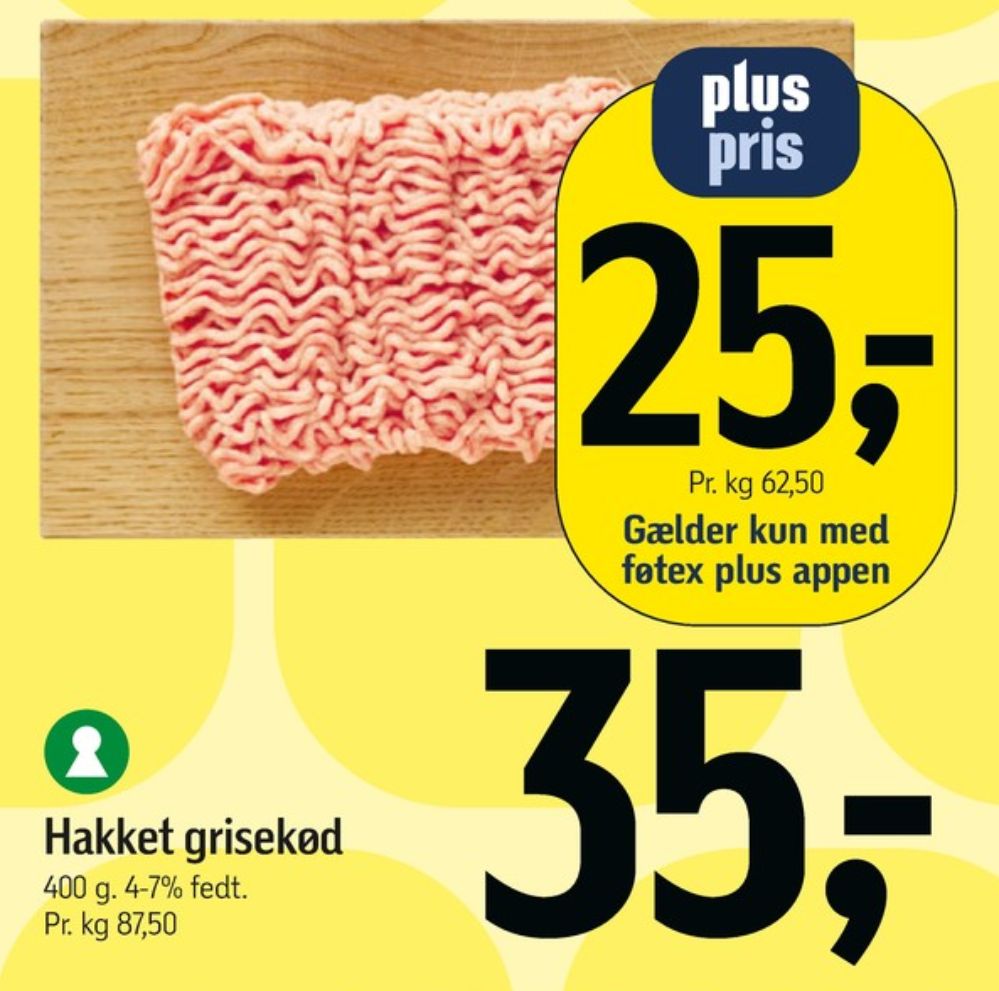 Hakket grisekød 4-7%