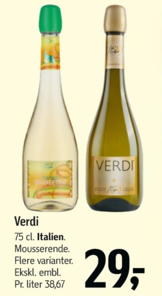 Verdi, Italiensk Mousserende Vin