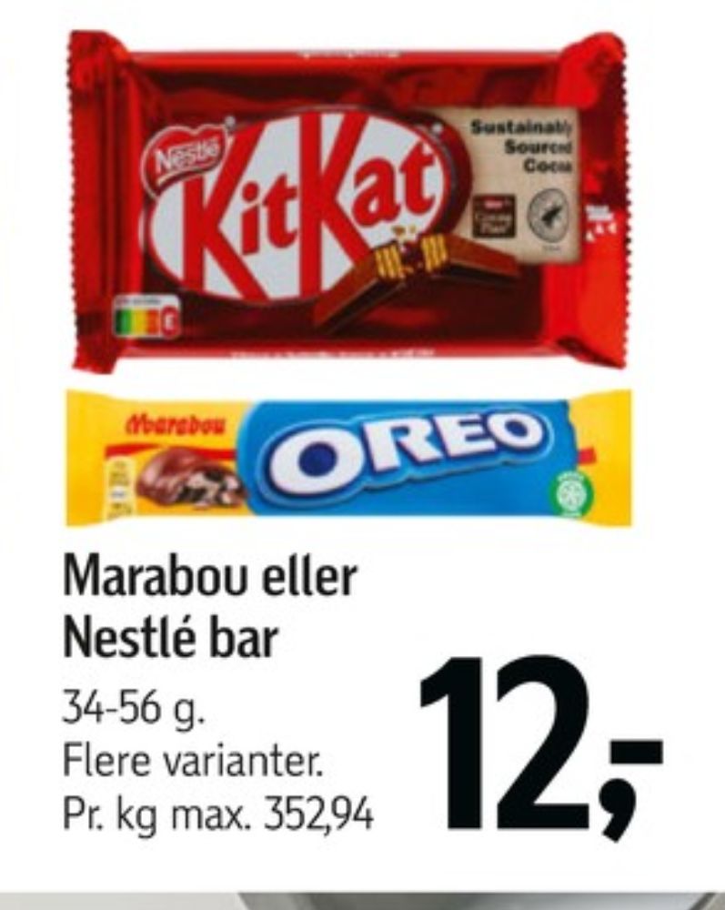 Marabou Oreo, Chokoladebar