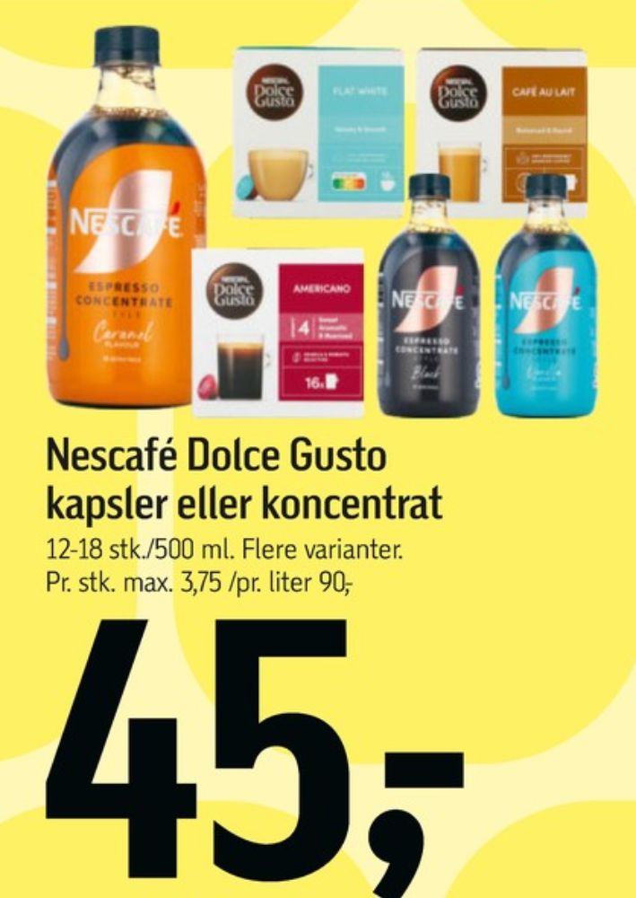 Cafe René Dolce Gusto, Kaffekapsler Cafe au Lait