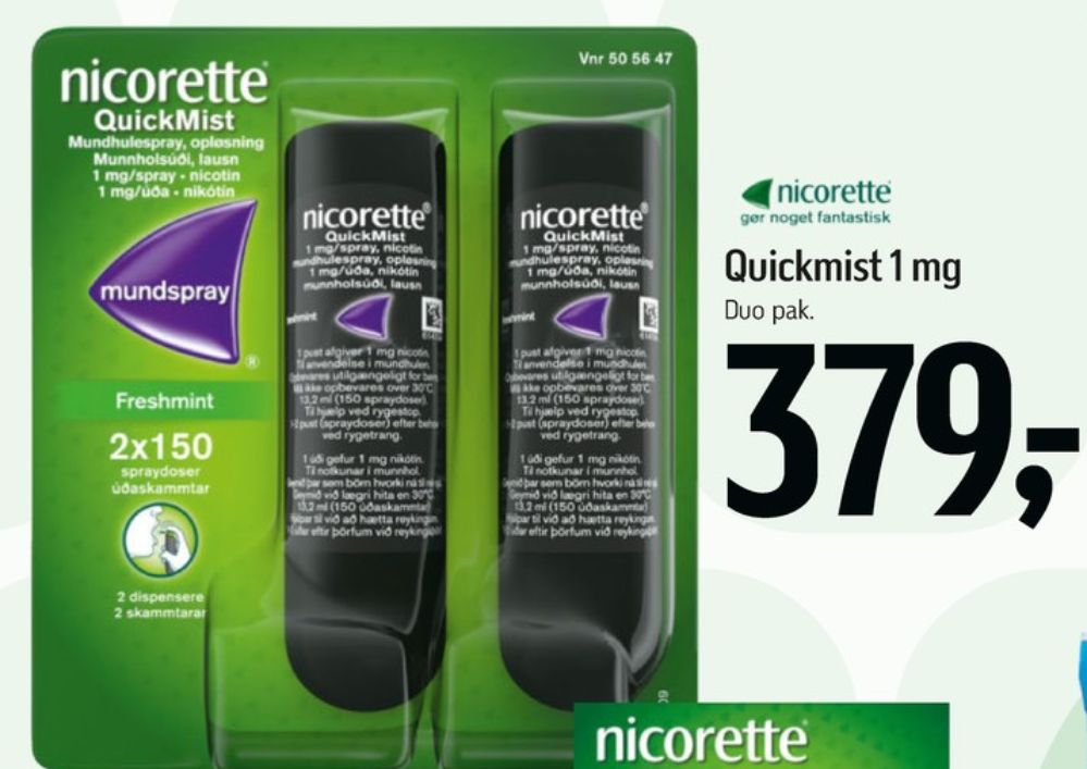 Nicorette, Mundspray