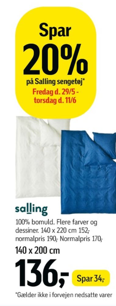 Salling NatteRo, Sengesæt