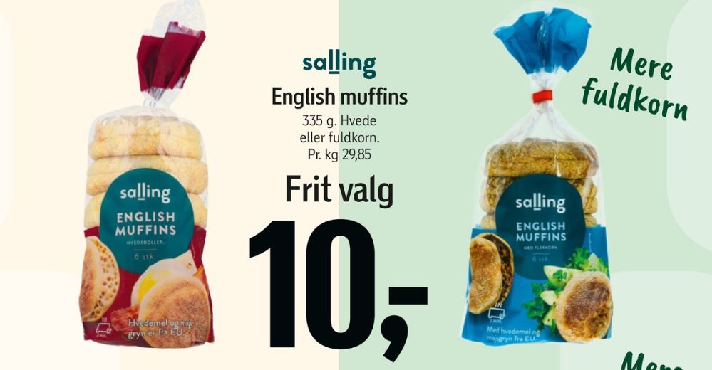 Salling, English Muffins Fuldkorn