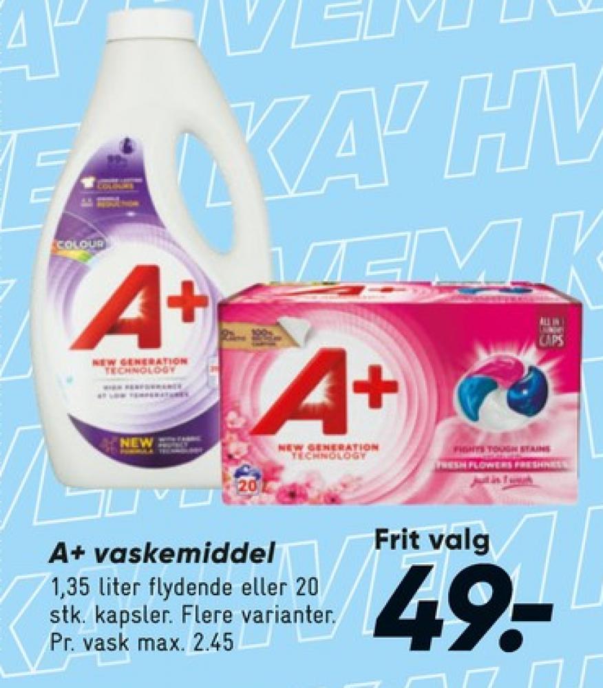 A+, Vaskemiddel-tabs