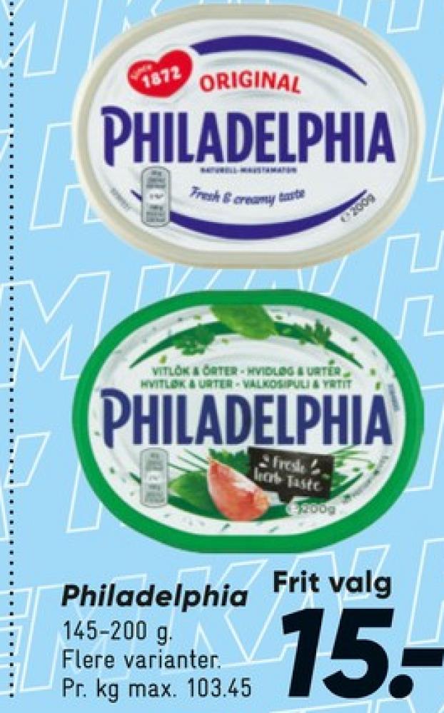 Philadelphia, Flødeost Hvidløg & Urter