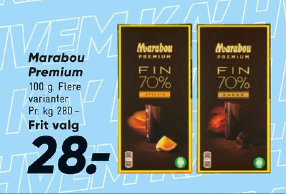 Marabou Premium, Chokoladeplade Fin 70% Kakao