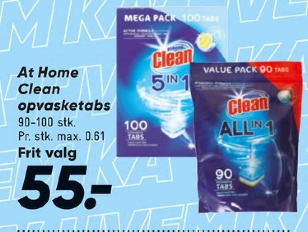 at home CLEAN, Maskinopvask-tabs