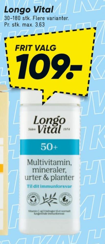 Longo Vital, Vitaminer
