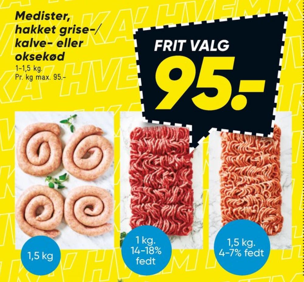 Hakket kalv og grisekød 4-7%
