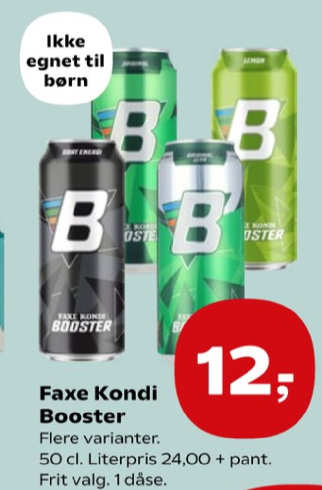 Faxe Kondi Booster Original, Energidrik