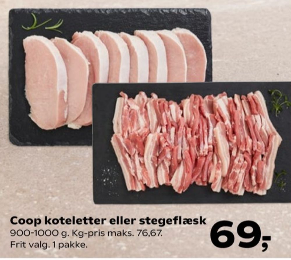 Coop, Flæsk i skiver