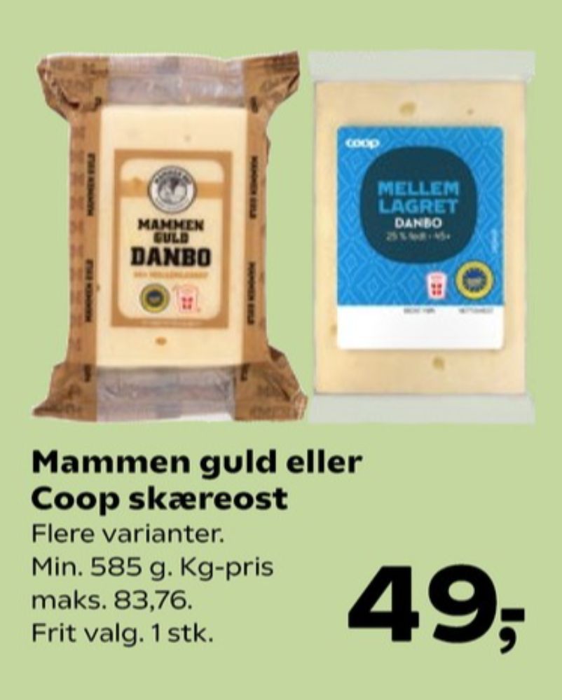 Mammen, Skæreost Danbo Mellemlagret