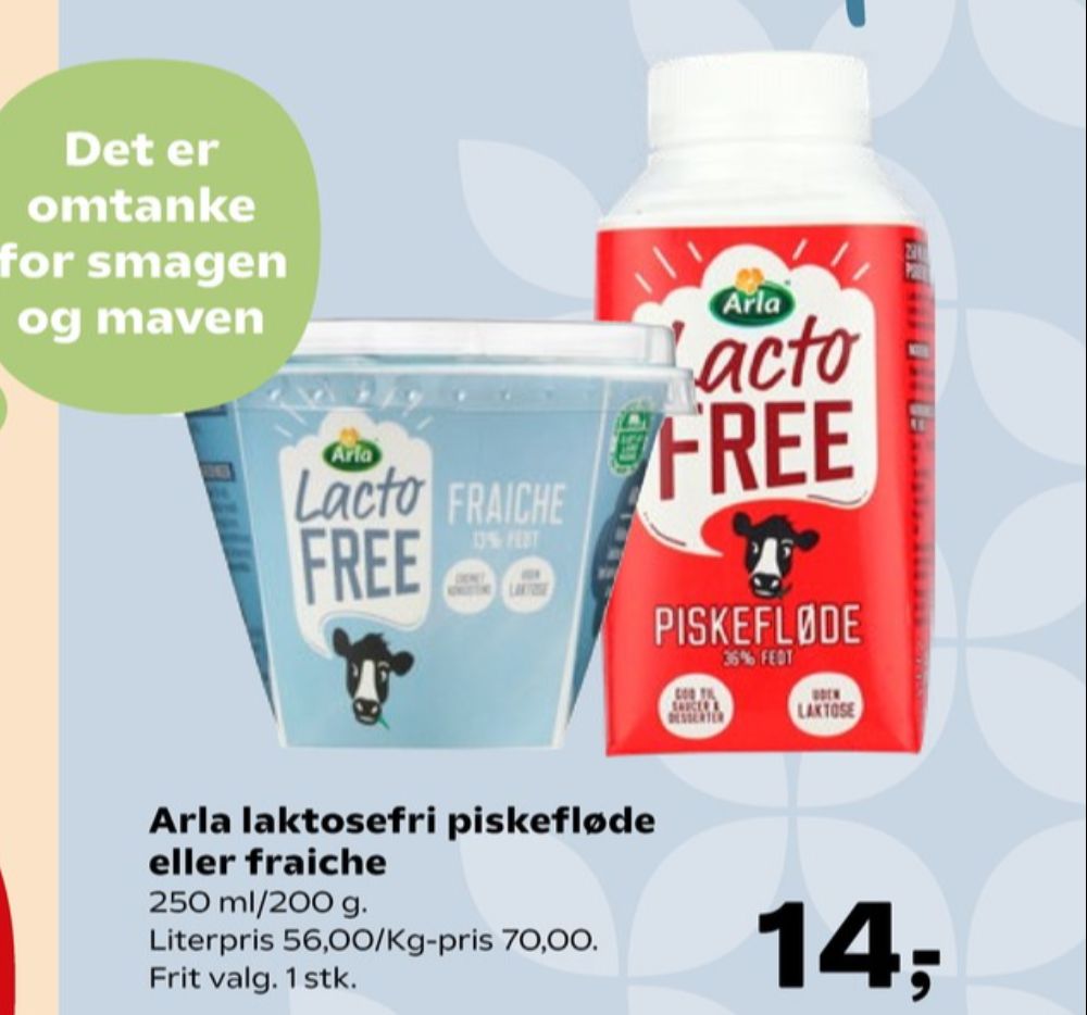 Arla Lacto FREE, Piskefløde