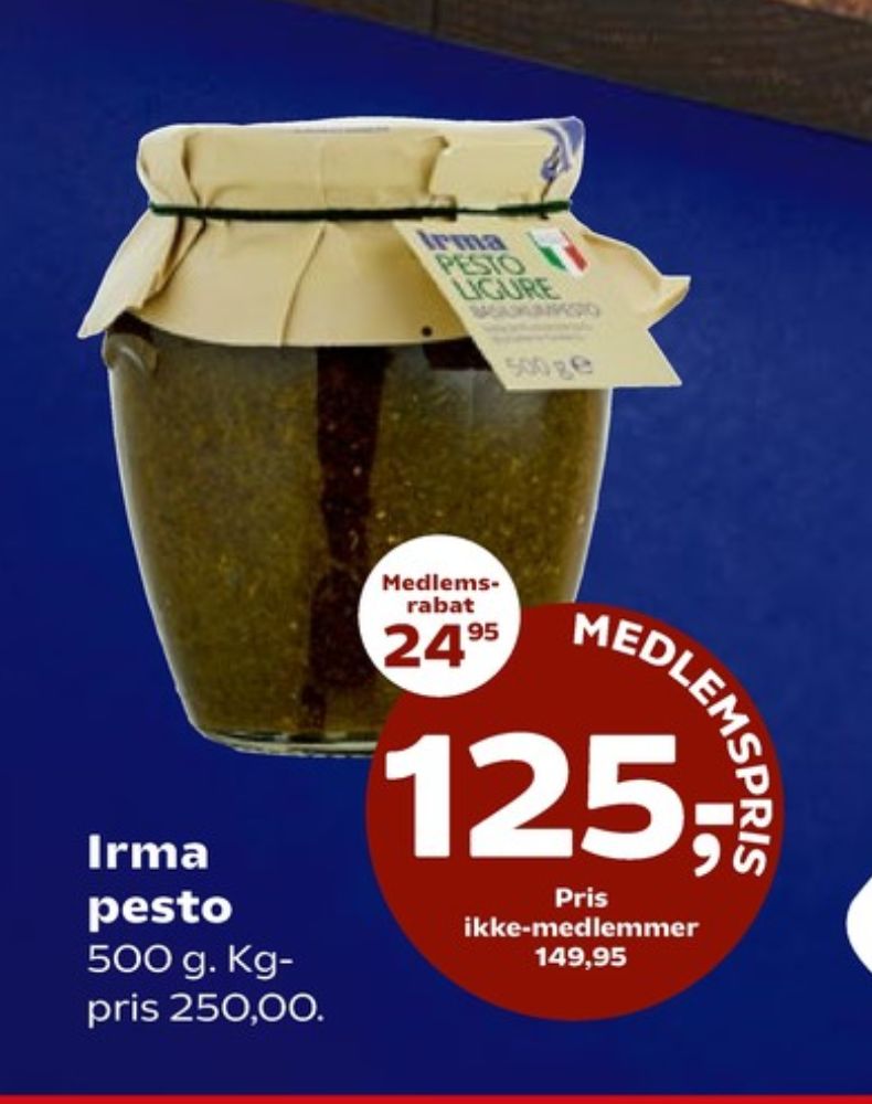 Irmas, Pesto