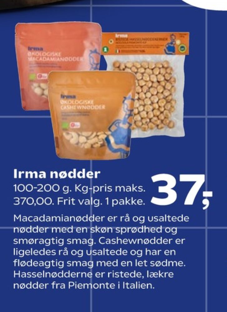 Irmas, Hasselnødder