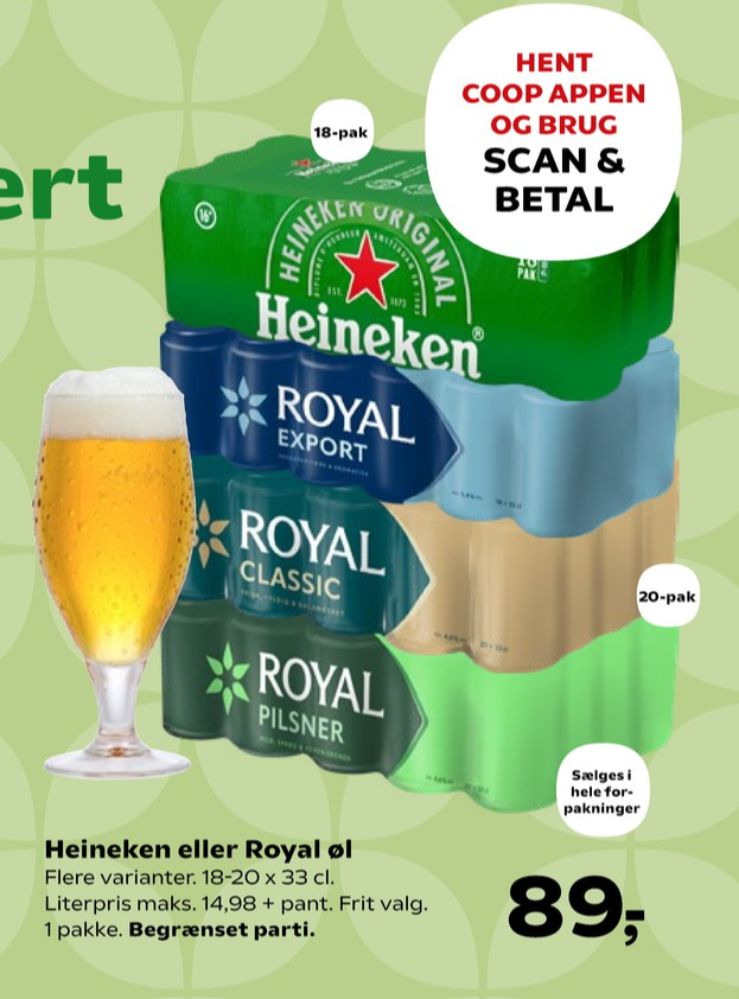 Royal Pilsner, Øl 20 pk.