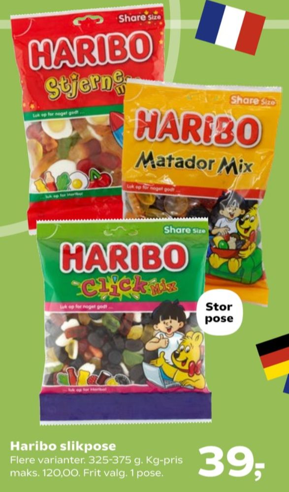 Haribo Stjernemix, Slikposer