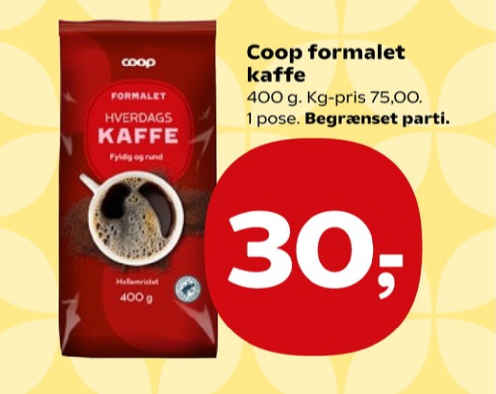 Coop Hverdagskaffe, Kaffe Formalet