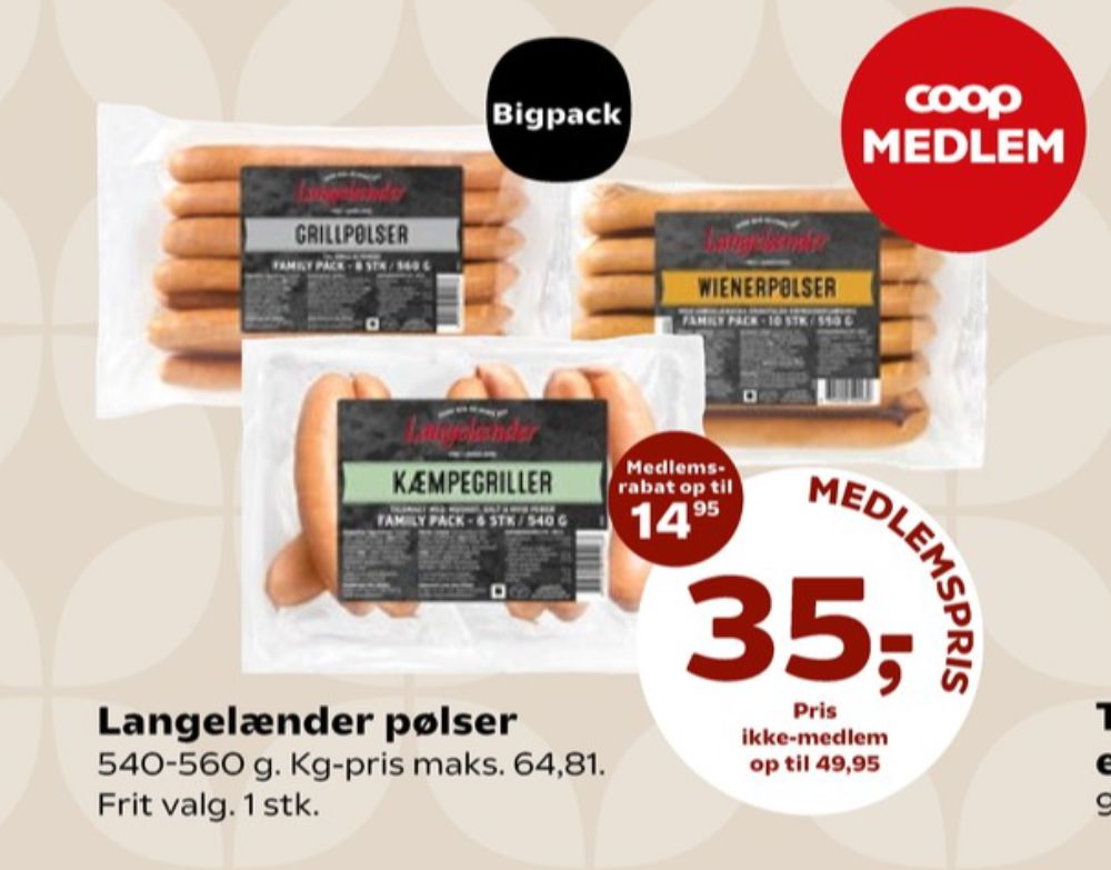Langelænder, Wienerpølser