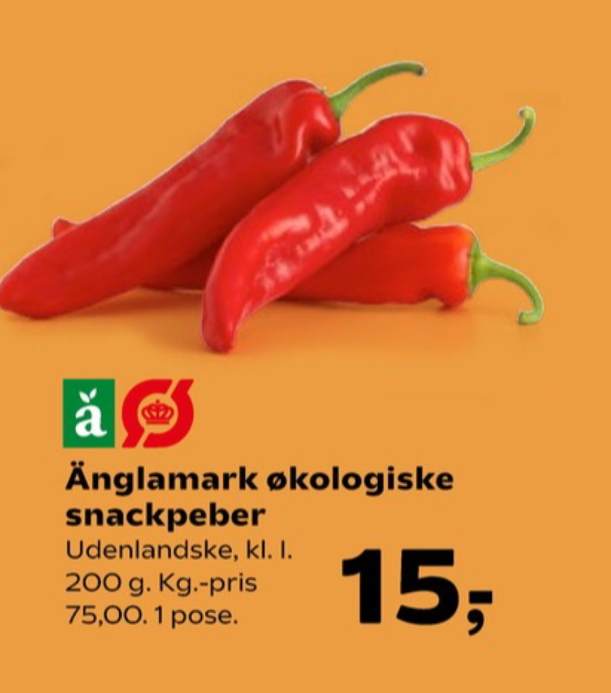 Änglamark, Peberfrugt